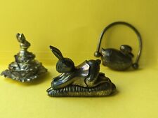 Vintage Silverplate Baby Items Rabbit Bunny Duck