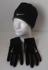 Nike Thermal Run Hat & Gloves Set Men Black/Anthracite/Silver S/M