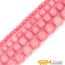 Pink Jade Gemstone Round Beads For Jewelry Making Strand 15 6mm 8mm 10mm"