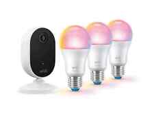 Set of 3 Smart WiZ RGB LED Bulbs & Home Monitoring Camera, Secure your life - RO