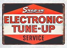 electronic tune-up service automotive shop decor metal tin sign bar house