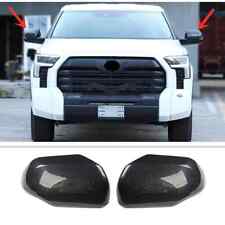 2Pcs For Toyota Tundra 2022-2024 Carbon Fiber Side Mirrors Rearview Trim Cover