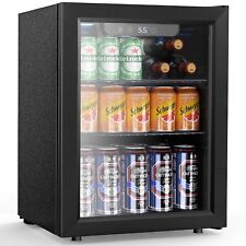Beverage Refrigerator Cooler 68 Can,1.7Cu.Ft Mini Fridge with Glass Door for ... - Eugene - US