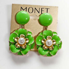 New Monet Flower Drop Earrings Heavy Gift Fashion Women Party Holiday Jewelry