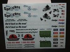 78 Dodge D100 Pickup Truck 1/25 waterslide decal sheet motorcycle Rupp mini bike