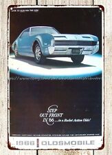 pop shop decor 1966 automotive car automobile 66 Toronado Cutlass metal tin sign