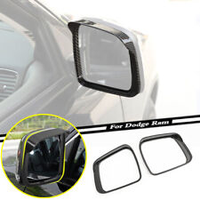 For 2011-2024 Dodge Durango Carbon Side View Mirror Rain Guard Rain Eyebrow Trim