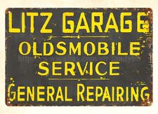 Litz Garage car automotive general repairing Service metal tin sign bar decor