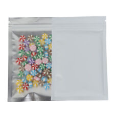 100x Matte Flat Clear & White Mylar Zip Lock Bags 3.25x5in (Free 2-Day Shipping)