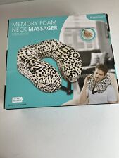 Neck Vibrating Massager Health Touch Memory Foam Neck Pillow Home Office Travel - Sandy - US