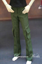 1/4MSD 1/3SD BJD Outfit Doll Clothes Army Green Pants Casual Straight Trousers