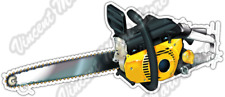 Chainsaw Tool Tools Construction Yard Care Car Bumper Vinyl Sticker Decal 7X3""