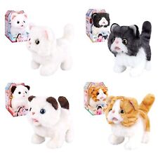 Electric Smart Plush Vocal Pet Cat Walking Stuffed Animal Toy Electronic - CN