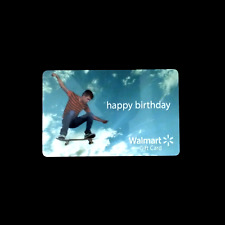 Walmart Happy Birthday Skater Glitter COLLECTIBLE GIFT CARD NO VALUE #8745