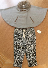 Baby Girls Lot Of 2 Items Babygap Leggings & Savannah Poncho Jacket Sz12-18m EUC