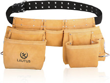 LAUTUS Suede Tool Belt/Pouch/Bag / Work Apron | Carpenter, Construction, Framers