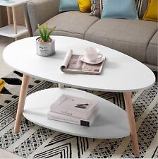 Maupvit Coffee Table-Oval Wood Table with Open Shelving for Storage and Display - Toronto - Canada