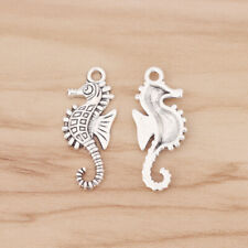 20 x Antique Silver Seahorse Charms Pendants Beads for Jewellery Making 29x12mm