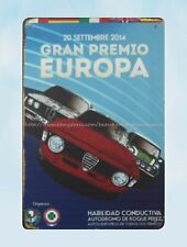 poster wall decor Gran Premio Europa automotive car metal tin sign