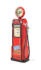 Gas Pump Vintage Antique Reproduction Metal Model 21 w/ Clock Automotive Decor"
