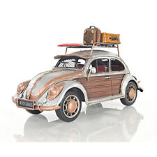 Volkswagen VW Beetle Bug Metal Toy Car Scale Model 11 w/ Surf Board Auto Decor"