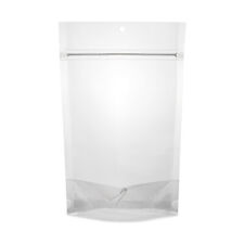 100 pcs Clear Mylar 6 x 9.5" Stand Up Food Pouch Zip Lock Smell Proof Bags"