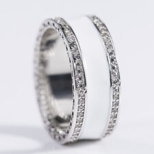 Gorgeous 925 Silver Filled Jewelry White Cubic Zircon Women Wedding Ring Sz 6-10