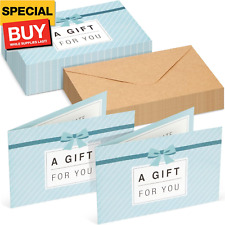 36 Pack Blank Gift Certificates with Envelopes for Small Business Custom Paper G