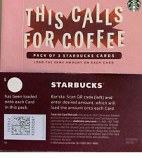 2020 STARBUCKS CHRISTMAS THIS CALLS FOR COFFEE" (3) MINI GIFT CARDS #6184 MINT"