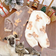 Pet Plush Jumpsuit Autumn Winter Medium Small Dog Clothes Warm Pajamas Pullover - Toronto - Canada