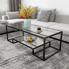 Modern Metal Glass Coffee Table Tempered Glass Side for Living Room Home - Mumbai - India