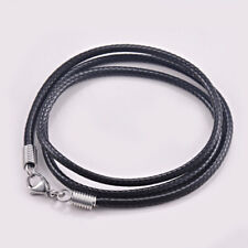 Braided Leather Rope Necklace Cord Waxed Rope Necklace Chain DIY Jewelry Cord US