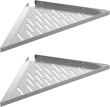 Wall Corner Shelf (2 Pc_Silv) - Sleek, Stylish Aluminum Corner Wall Shelf for Ba - Mumbai - India