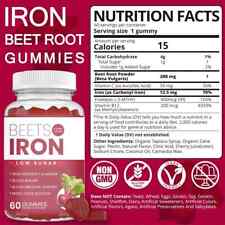 Halal Vegan Organic Beet Root Gummies Iron Vitamin C Vitamin B12 Supplements - Toronto - Canada