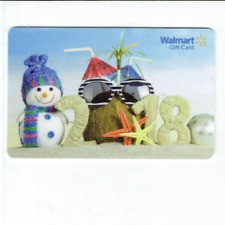 Walmart Gift Card Christmas Snowman at the Beach - 2018 - Collectible - No Value