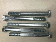 1/2-13 x 5" long HEX HEAD BOLT GRADE 5 ZINC PARTIAL THREAD NEW - 5PCS - Mentor - US"