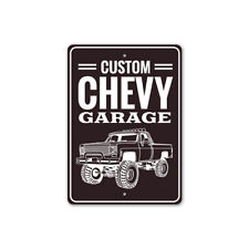 Custom Chevy Garage Metal Sign Chevrolet Automotive Car Man Cave Truck Retro