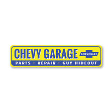 Chevy Garage Metal Sign Chevrolet Automotive Car Man Cave Sports Parts Repair