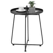 Outdoor Metal Patio End Side Table Weather Resistant for Garden Balcony Yard - Fontana - US