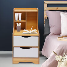 Bedroom End Side Bedside Table Nightstand Organizer with 2 Drawers Storage Wood - Toronto - Canada