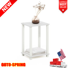 End Table Nightstand Open Unit Storage Shelf Coffee Snack Desk Round Edge Room - Mumbai - India