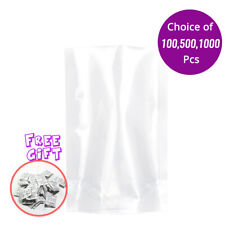 6.25x8.75in Clear Glossy Food Grade Polythlene Stand Up Open Top Soup Bag