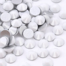 Porcelain White Rhinestones Non Hot Fix Flatback Crystals 3D Nail Art Decoration