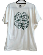 Lucky Irish Four Leaf Clover Short Sleeve Tee Women’s Large Rafter S Apparel