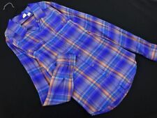 Roxy Check Long Sleeve Shirt Size M/Blue Dlc0 Women'S Used Branded Clothing Purc