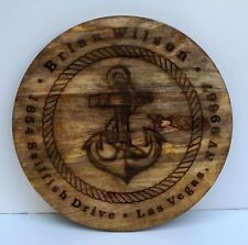 Maritime style sea ship hook anchor design wall hanging wooden teak decor board