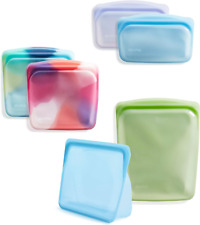 Stasher Premium Silicone Reusable Food Storage Bags, 6-Pack, Tie Dye Multi, Mult