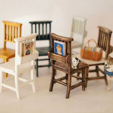 1PC 1:12 Scale Dollhouse Miniature Pocket Furniture Unfinished Old Chair Nursery