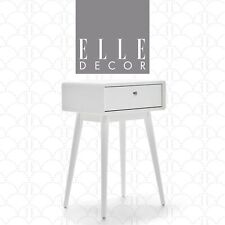 Elle Decor Rory One Drawer Side Table, Minimalist Drawer, White - Franklin - US