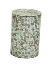 Mother of Pearl Shell Geometric Handmade Side End Accent Table, Multi Colored - Mumbai - India